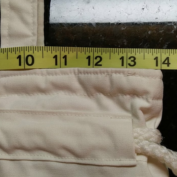 Homemade Cream Flowered Handbag Bag Purse - Picture 13 of 16